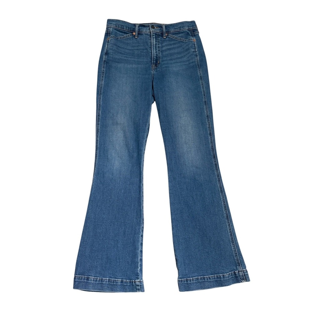 Gap Flare High Rise Jeans Size 10 Regular Five Pocket Stretch Womens Zip Fly